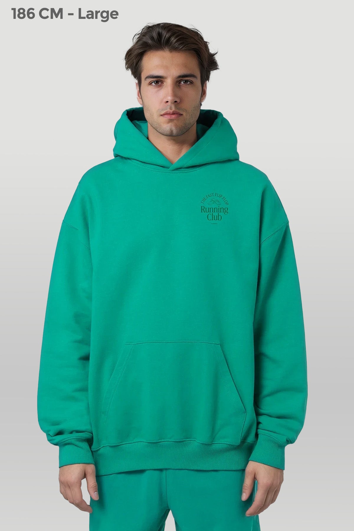Boxy Hoodie "Running Club"