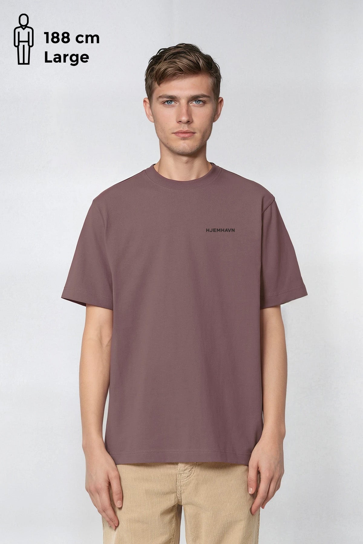 Heavy Weight Tee "Just Listen" - Smokey Mauve