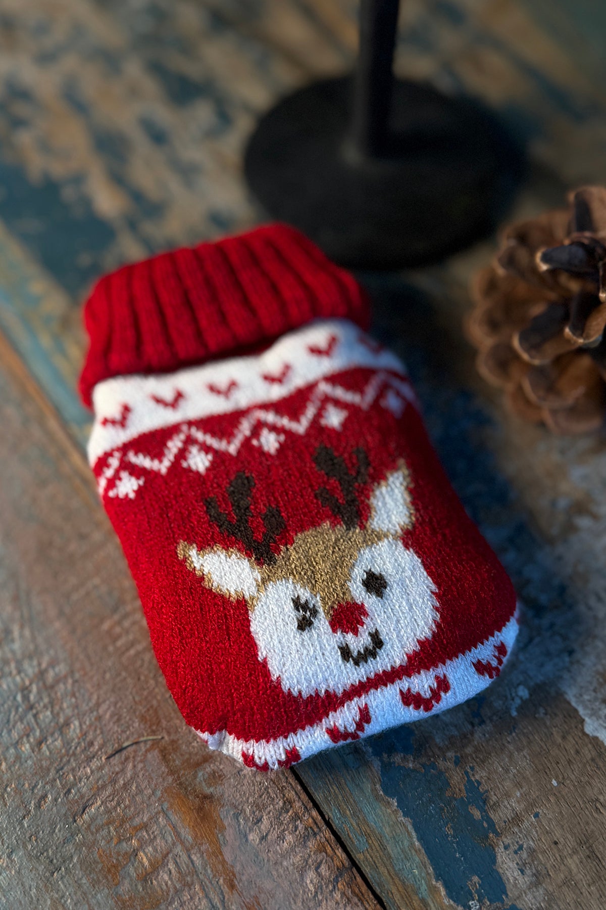 Handwärmer aus Weihnachtsstrick