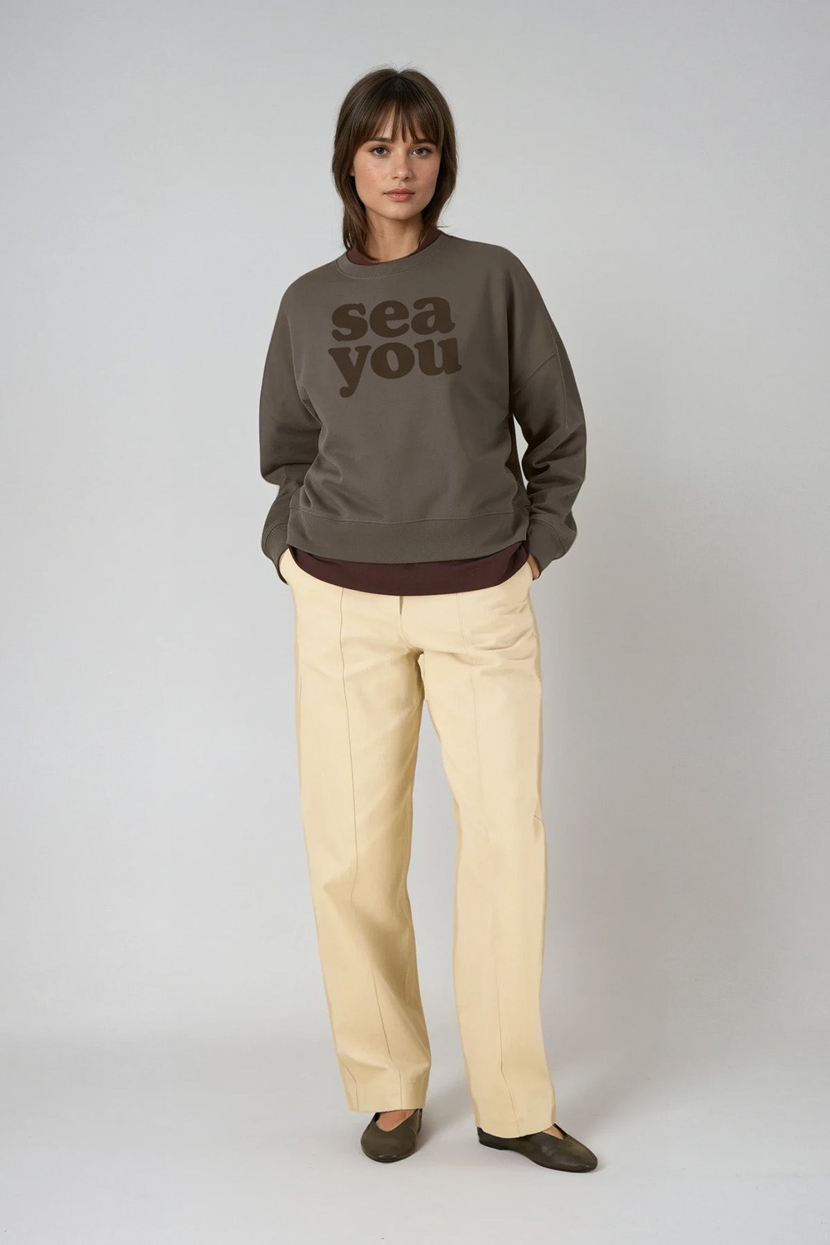 Sweat "Sea You" - Brown