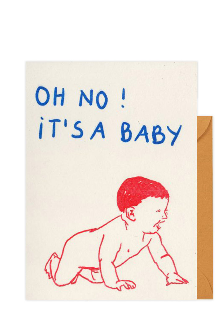 Karte "Oh no! It's a baby"
