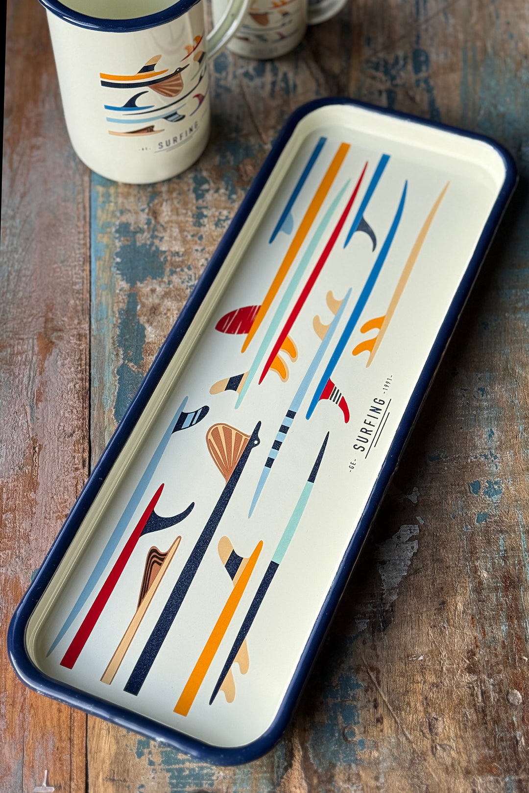 Emailliertes Metalltablett