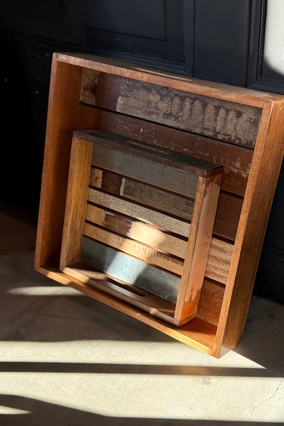 Serviertablett - Recyceltes Holz