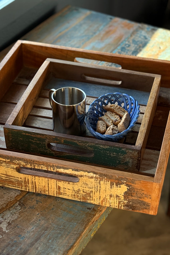 Serviertablett - Recyceltes Holz