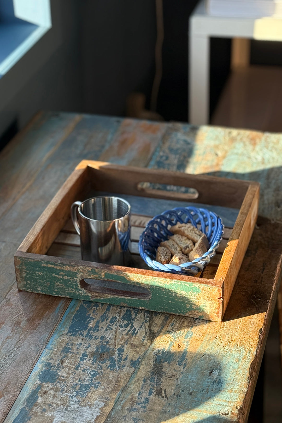 Serviertablett - Recyceltes Holz