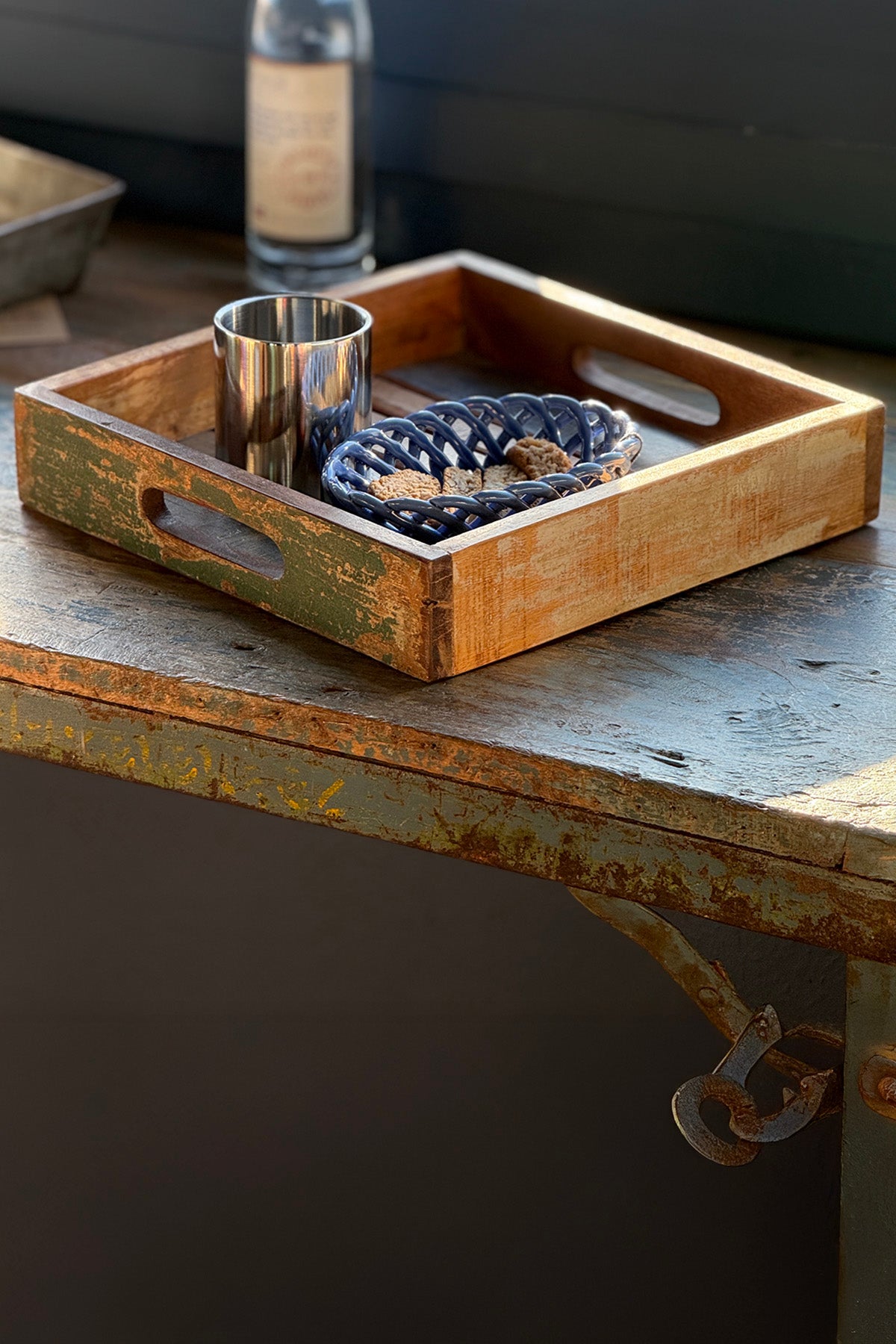 Serviertablett - Recyceltes Holz