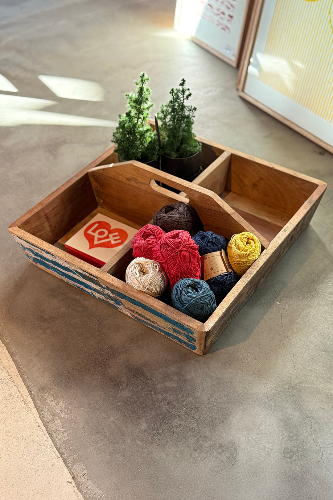 Træbakke med greb - Genbrugstræ