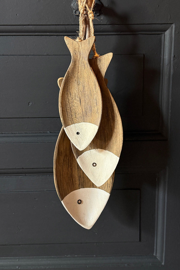 3 st. Holztabletts "Fisch"