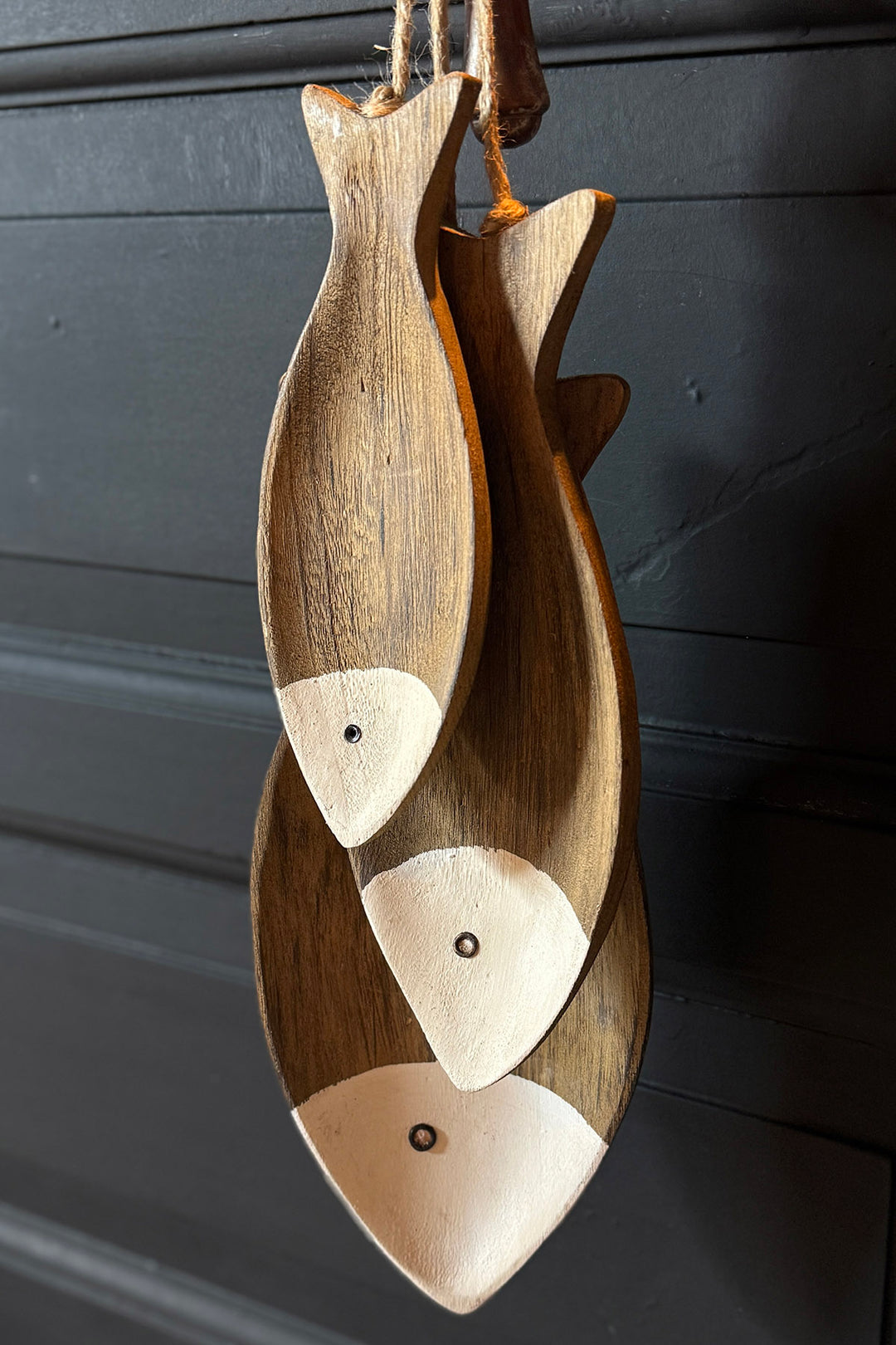 3 st. Holztabletts "Fisch"