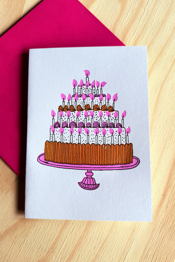 Letterpress Card "The Birthday Cake"