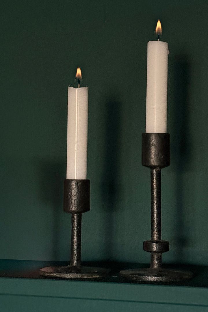 Lysestager - Støbejern (2 stk)