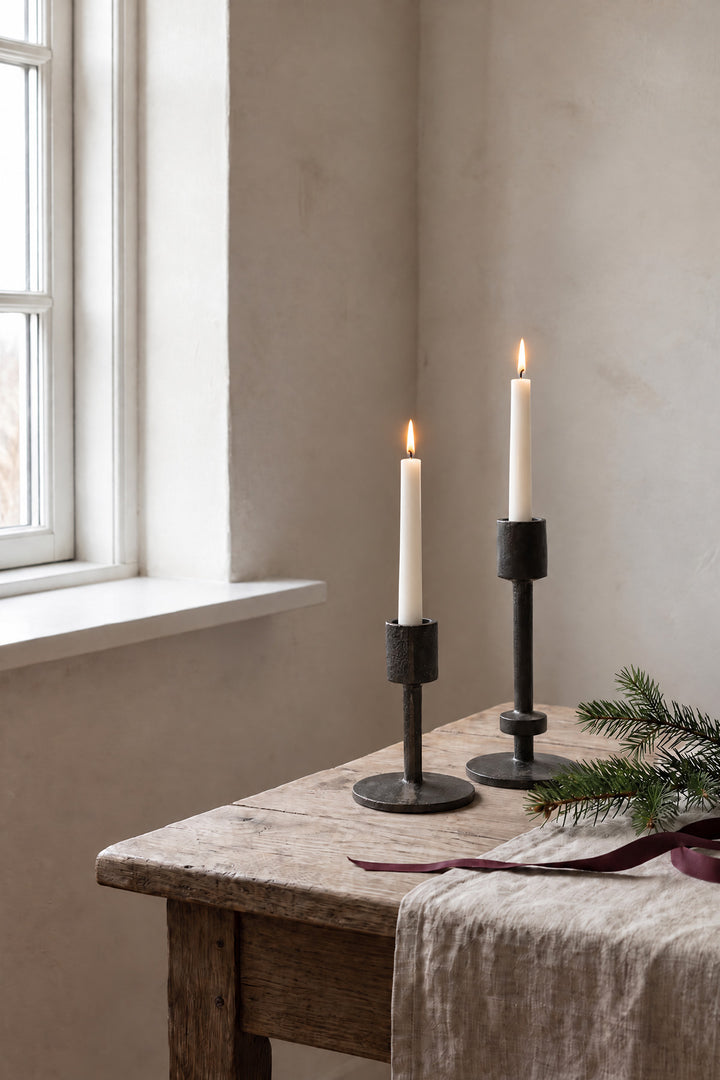 Kerzenständer - Gusseisen (2 Stück)