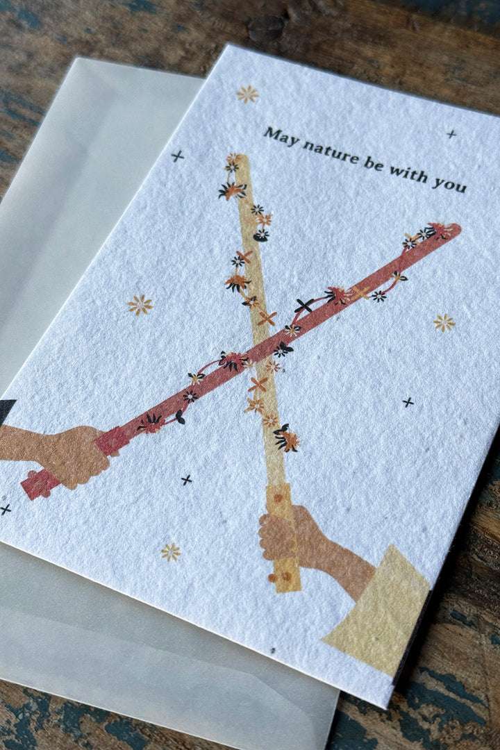 Pflanzbare Postkarte "May nature be with you"
