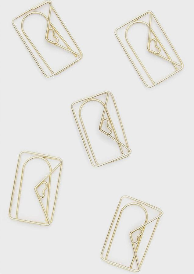 Büroklammern Umschlag Gold