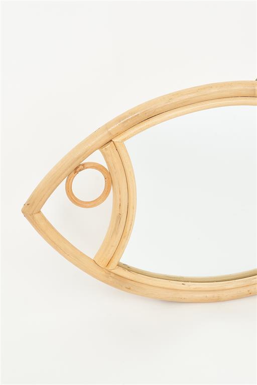 Retro Rattanspiegel „Fisch“