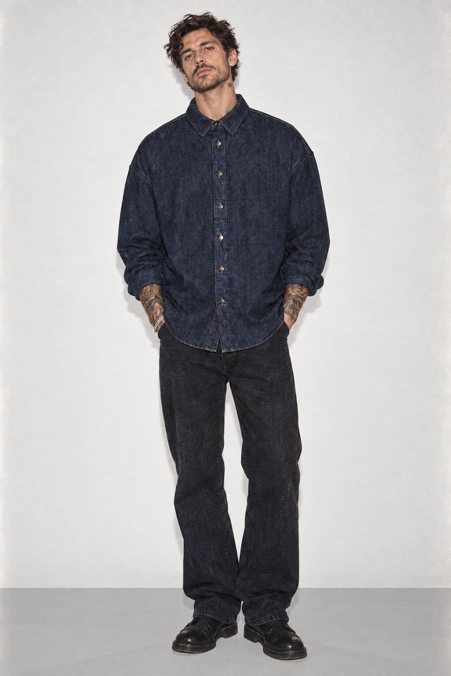Rinsed Wash Denim Overshirt