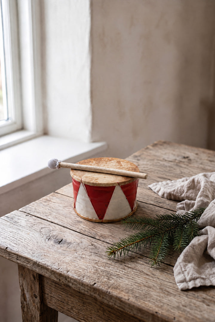 Håndlavet juletromme fra Bolivia - Ø16 cm