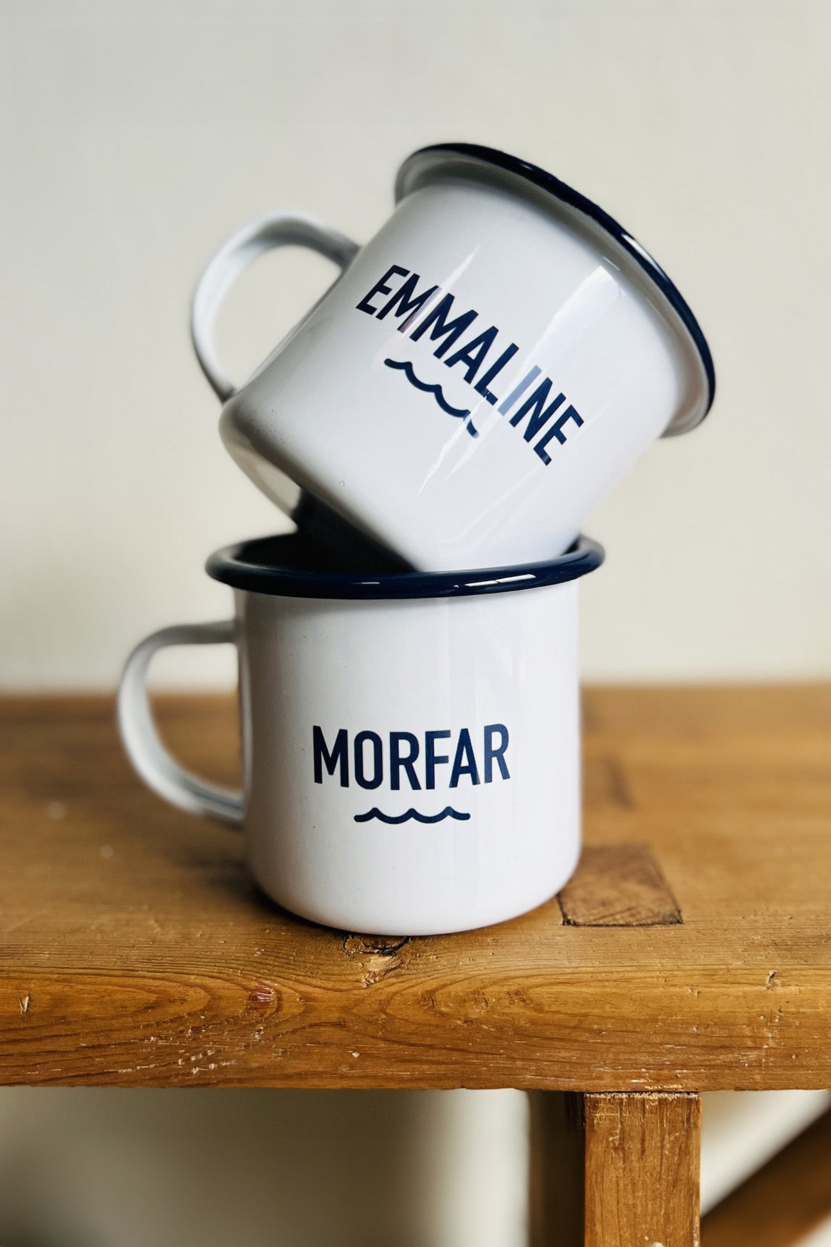 ELAYARD Emaille Becher 500ml Mit Messskala - Retro Tasse Hitzebeständig Für Küche Und Outdoor