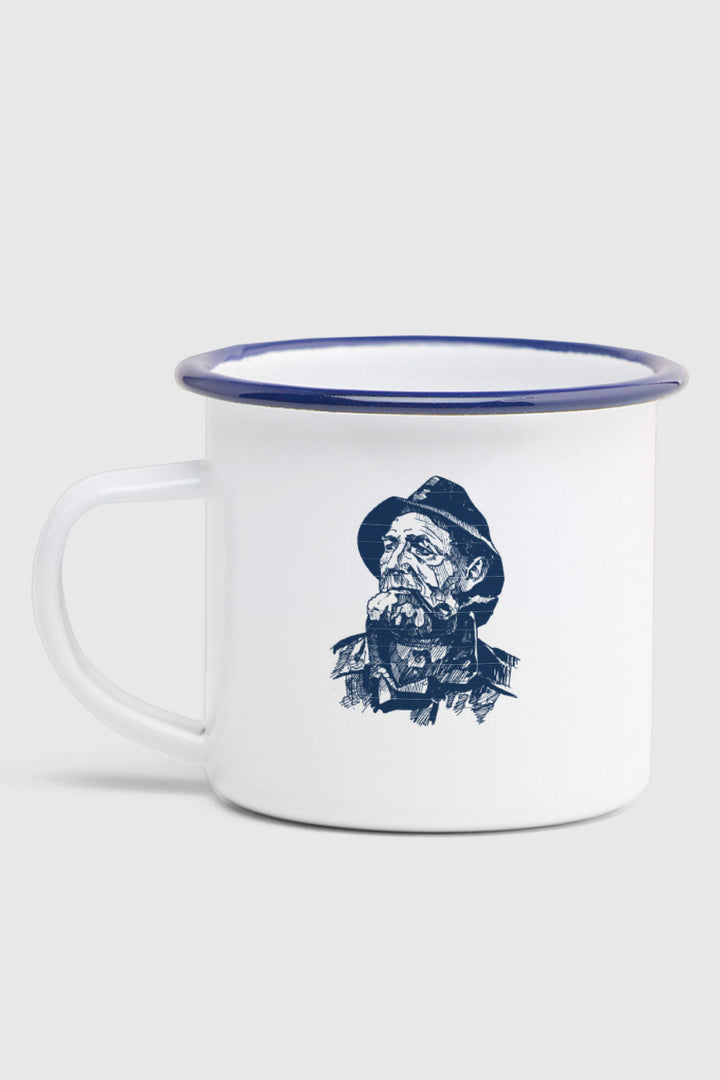 Emaille-Becher "Der Chef"