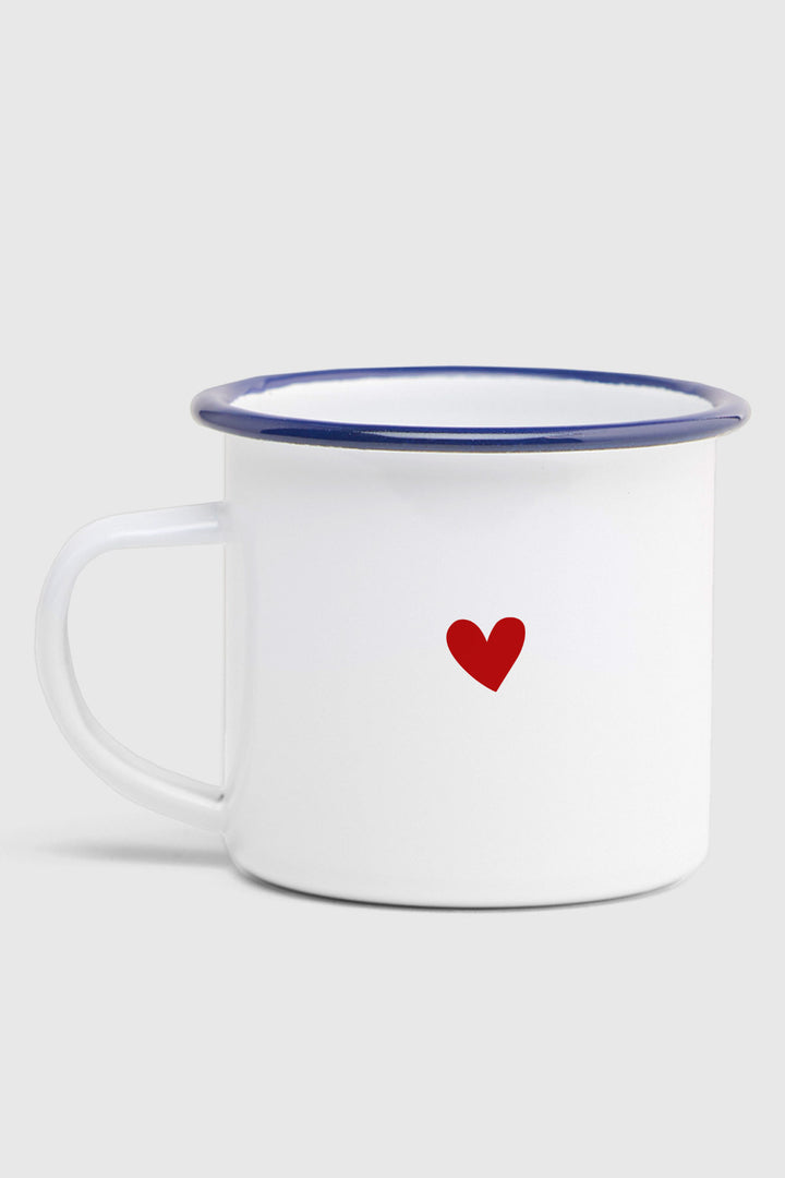 Emaille-becher "Love You"