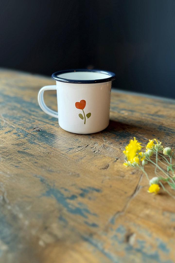 Emaillebecher „Flower“