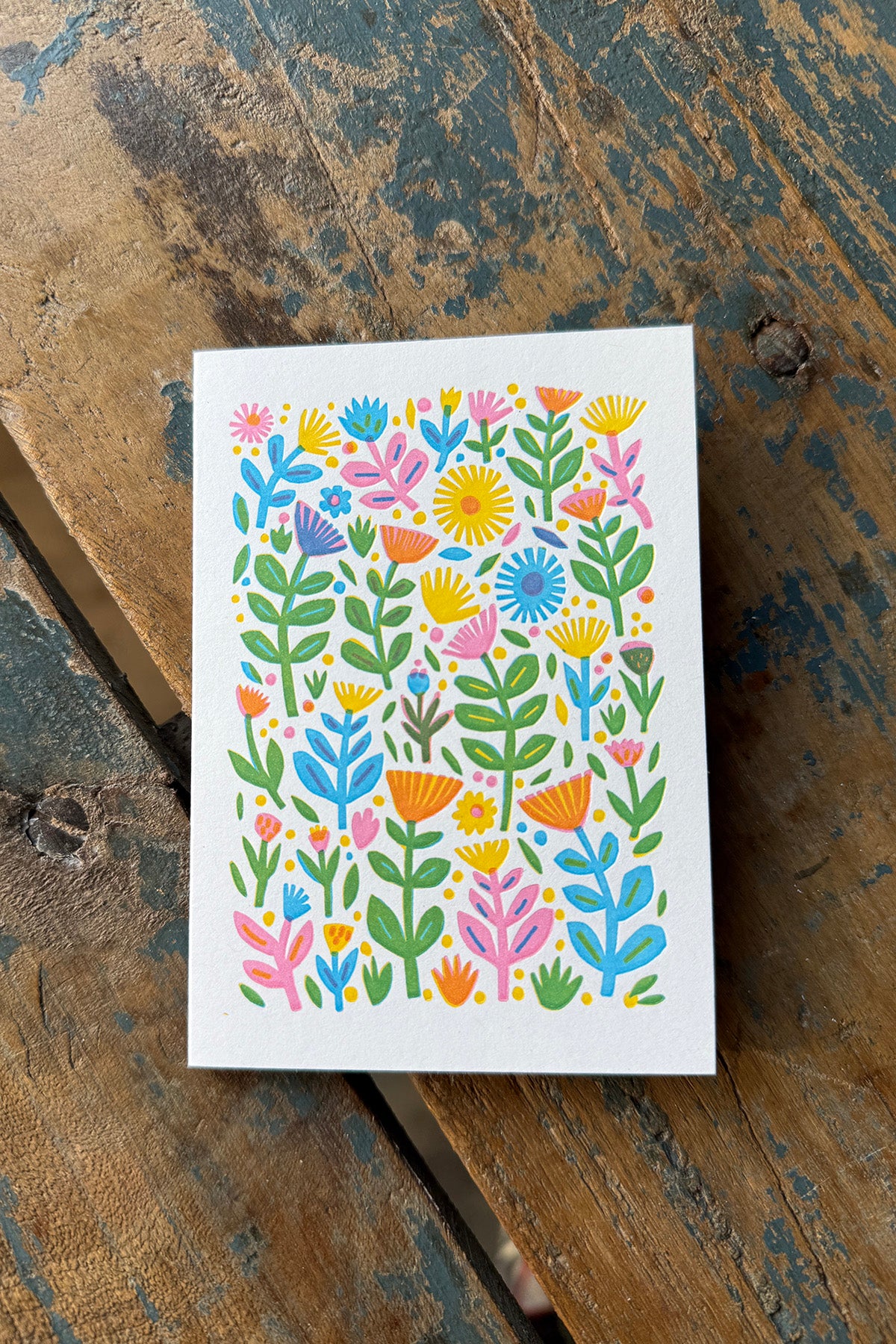 Letterpress Card "Flowers"