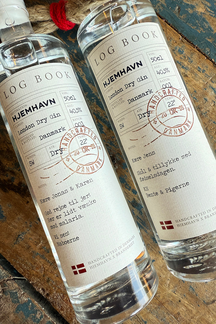 Logbook Gin "med personlig hilsen/etiket"