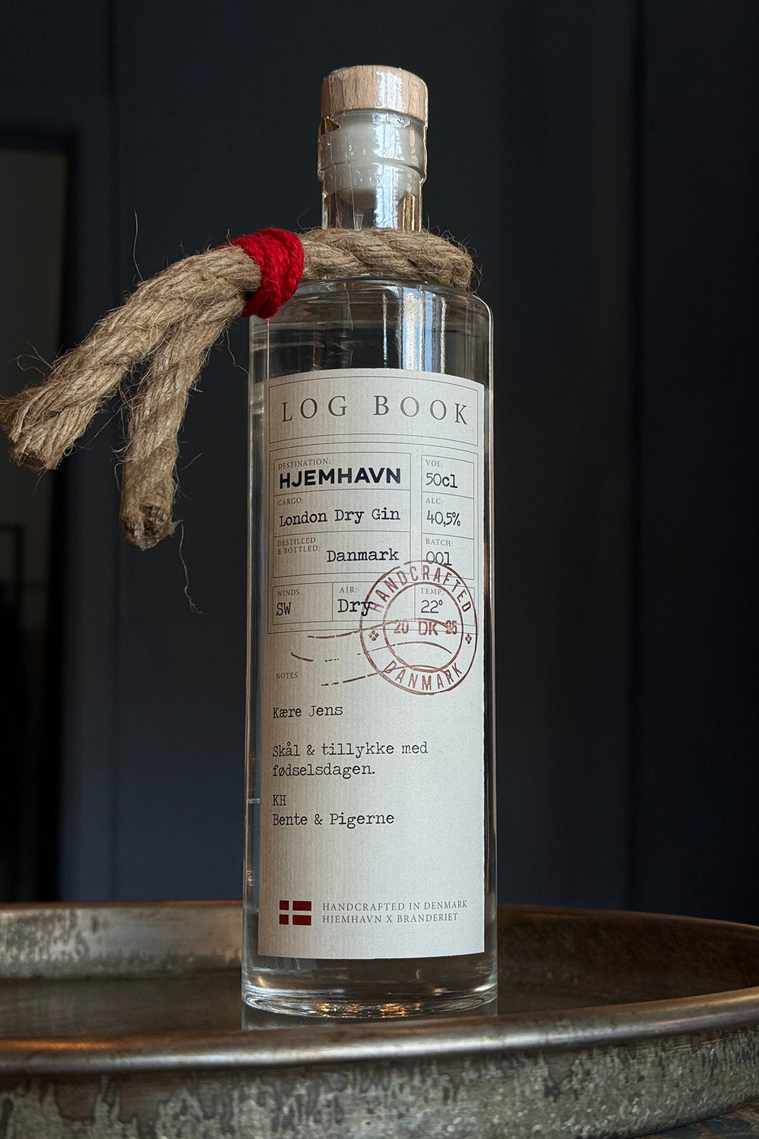 Logbook Gin "med personlig hilsen/etiket"