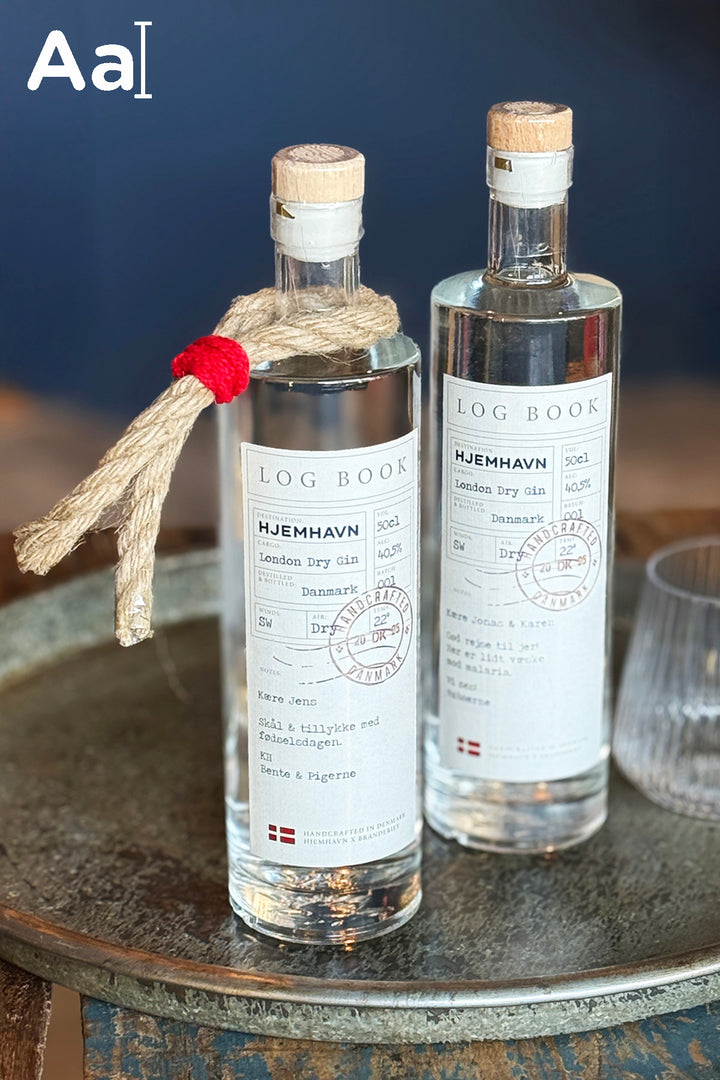 Logbook Gin "med personlig hilsen/etiket"