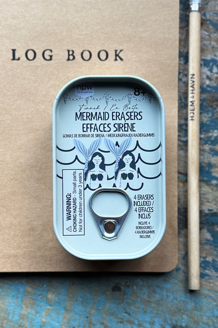 Meerjungfrauen-Radiergummi in einer Dose