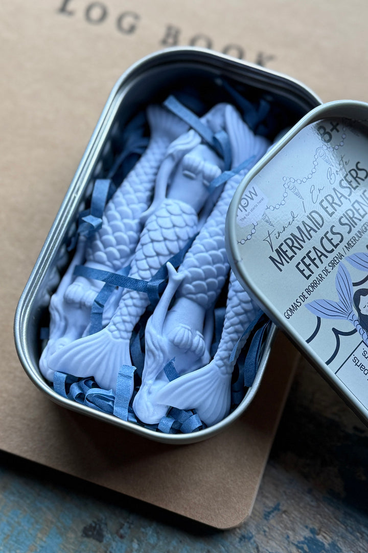 Meerjungfrauen-Radiergummi in einer Dose
