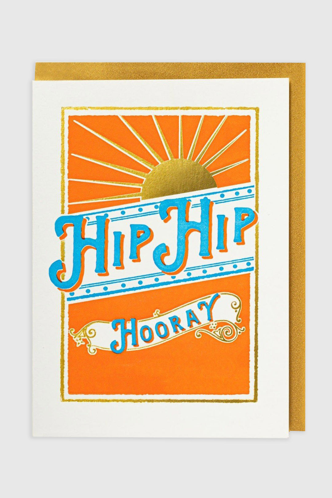 Letterpress Card "Hip Hip Hooray"