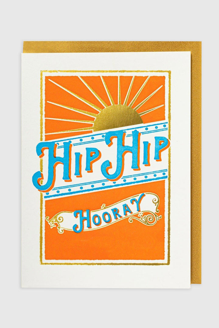 Letterpress Card "Hip Hip Hooray"