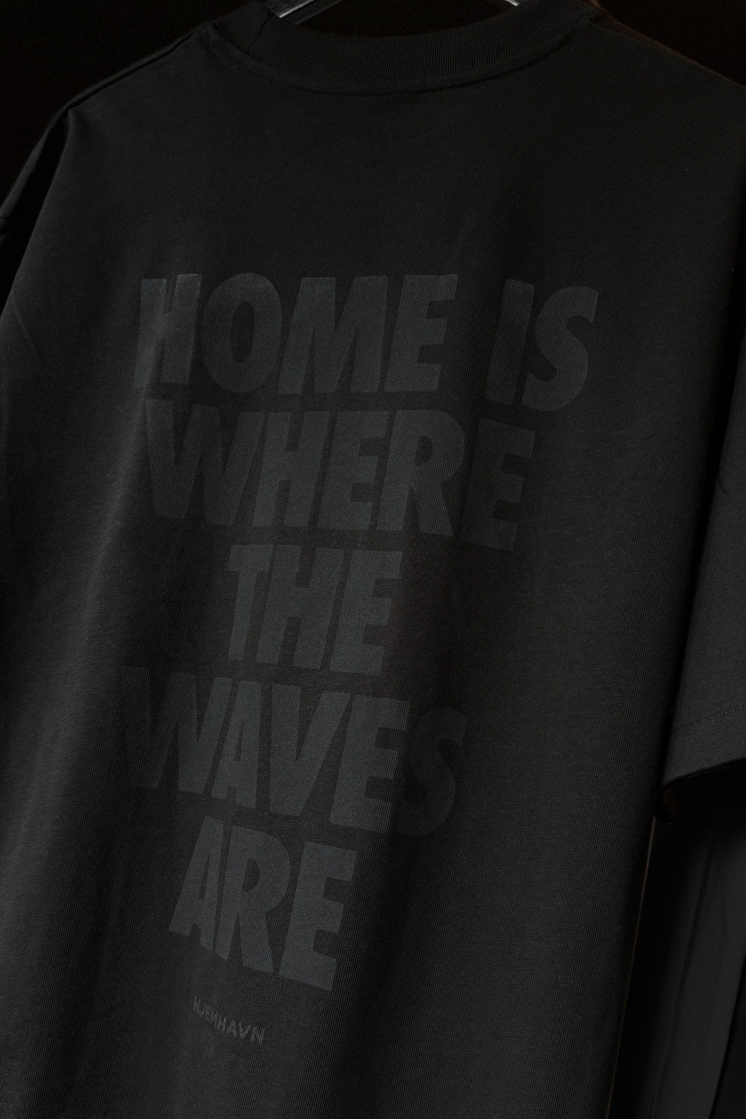 Heavy Weight Boxy Tee "Home" - Black