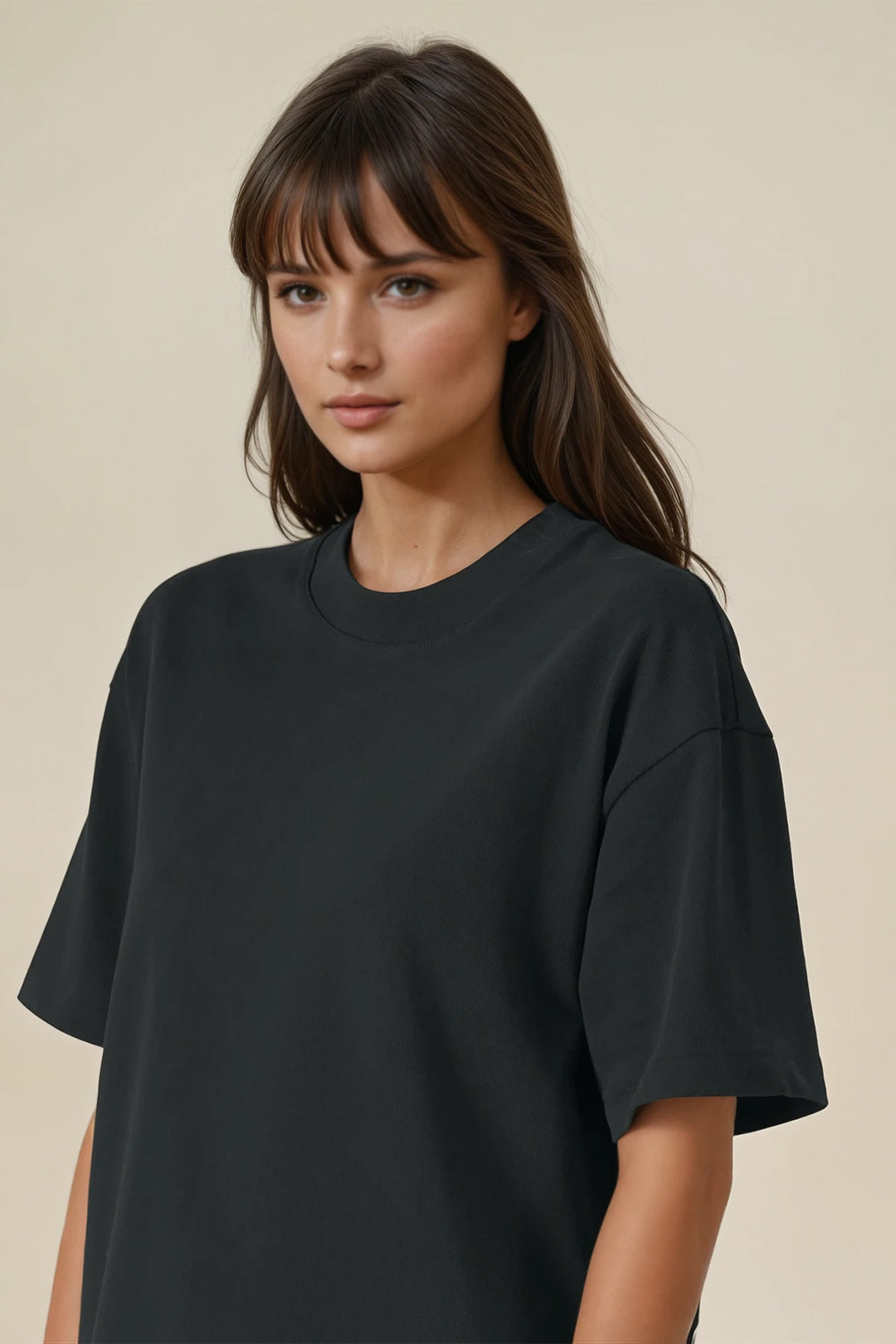 Heavy Weight Boxy Tee "Home" - Black