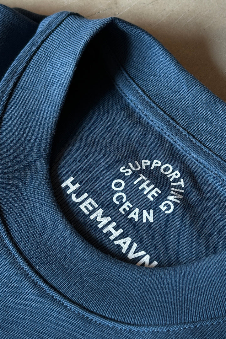 Heavy Weight Boxy Tee "Home" - Blue