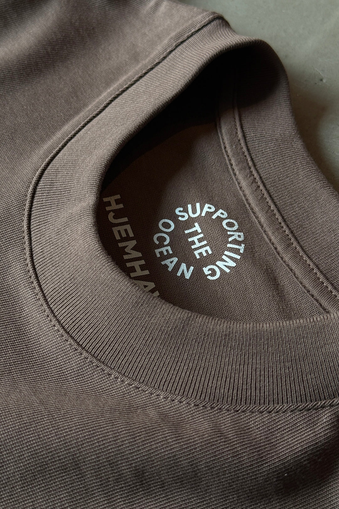 Heavy Weight Boxy Tee "Home" - Brown