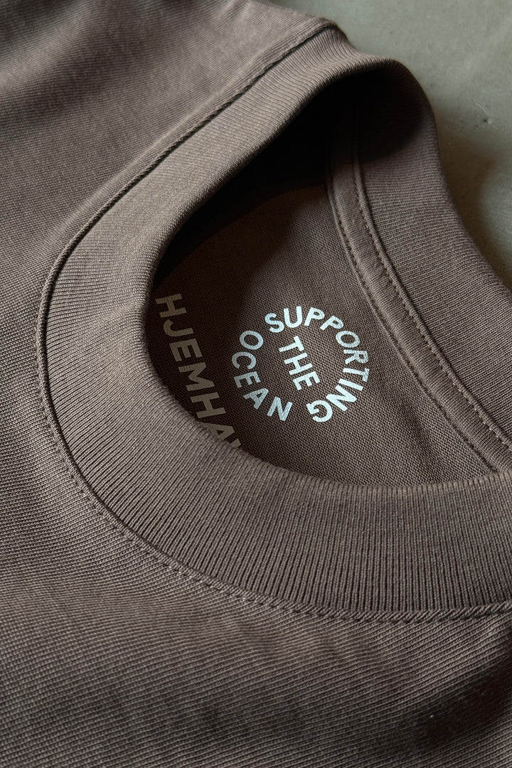 Heavy Weight Boxy Tee "Home" - Brown