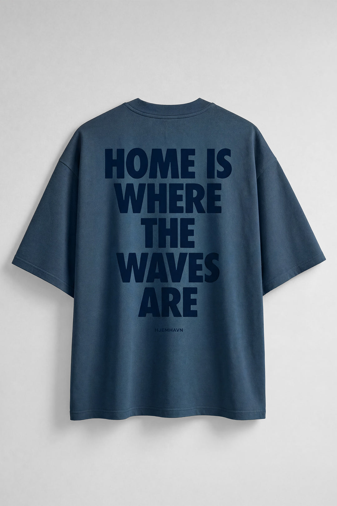 Boxy Tee "Home" - Blue