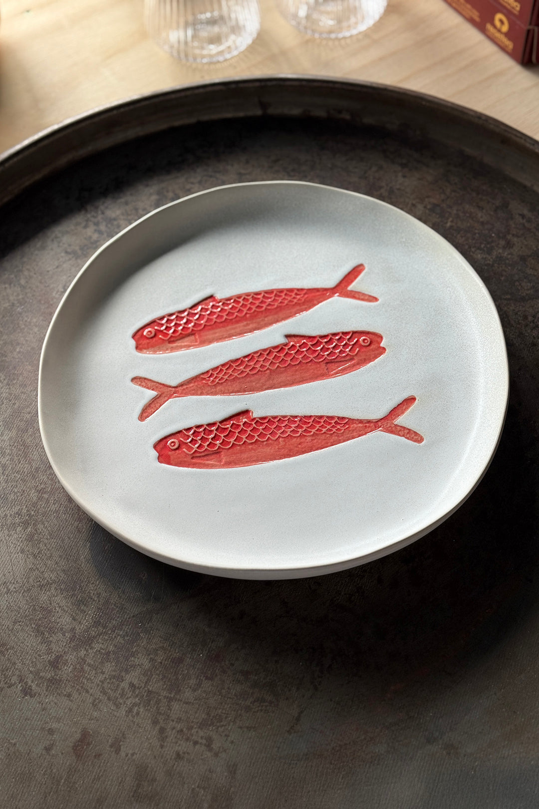 Keramikteller "Fisch" Ø29 cm