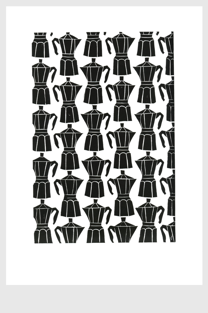 Kaffee - Linoleumdruck