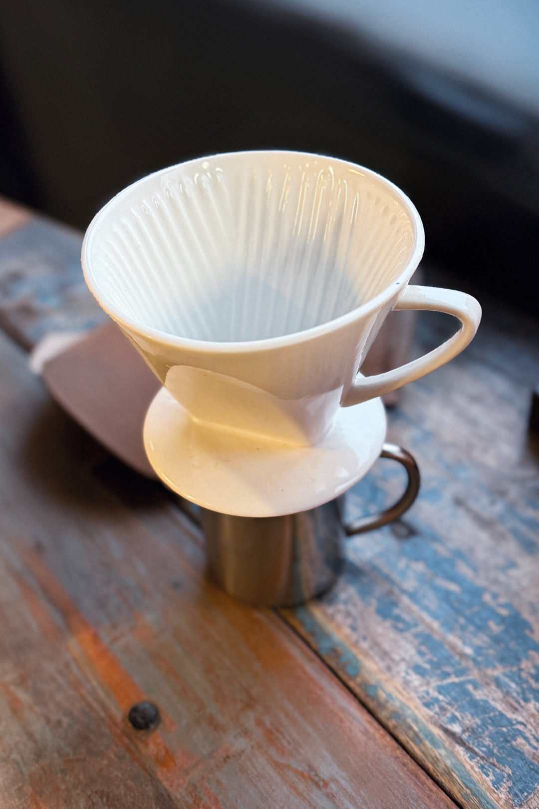 Kaffeefilterhalter aus Porzellan (Größe 4)