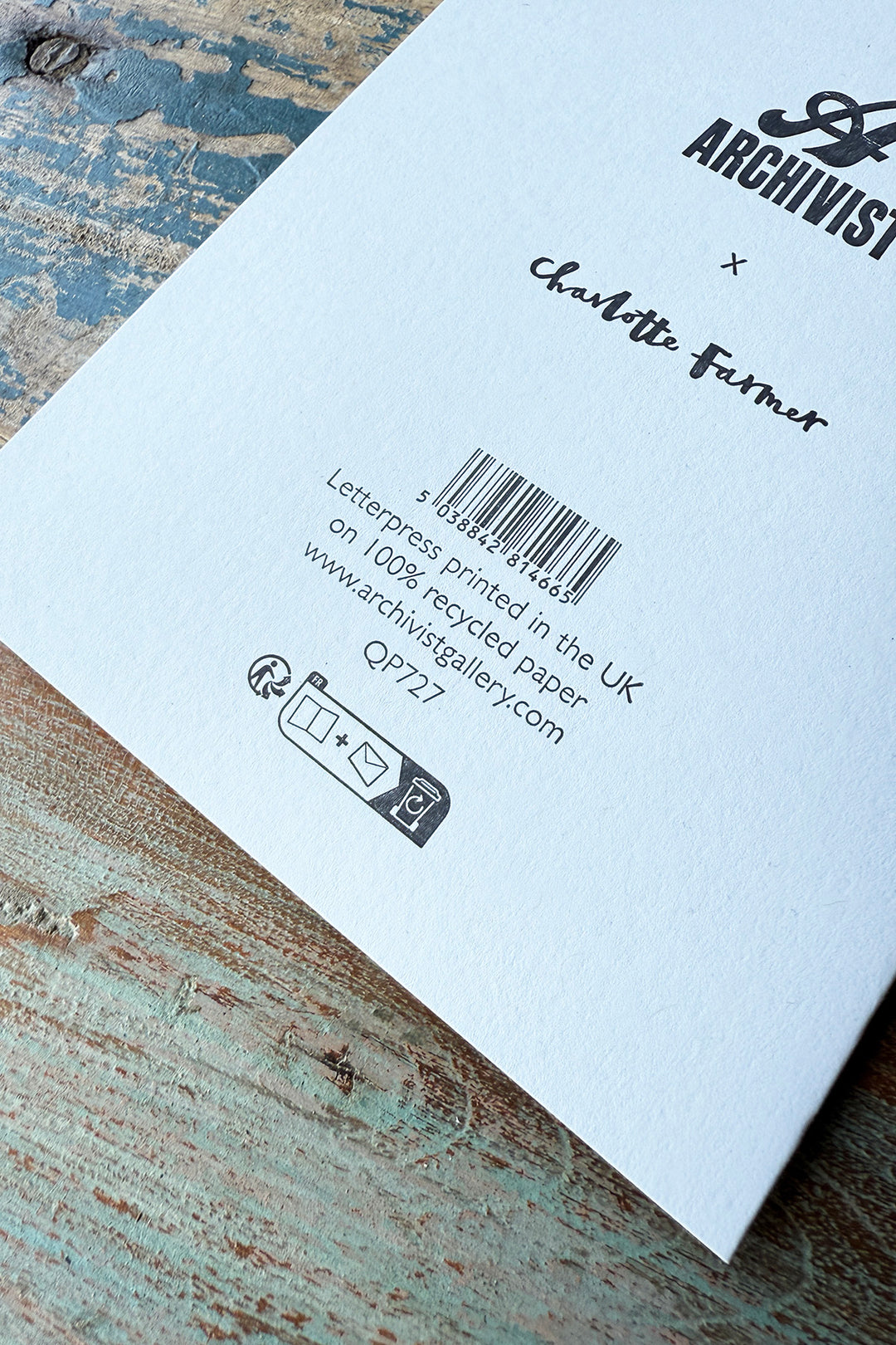 Letterpress Card "I'd Be Lost Without You"