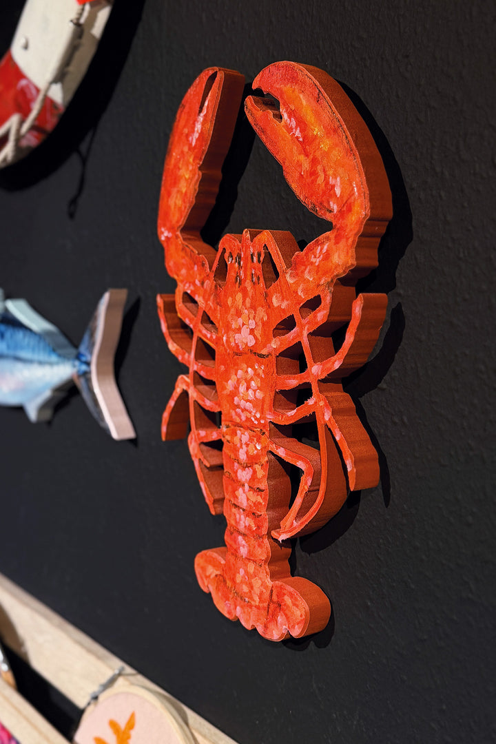 Handbemalter Holzhummer