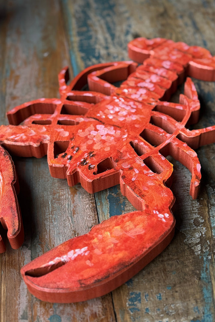 Handbemalter Holzhummer