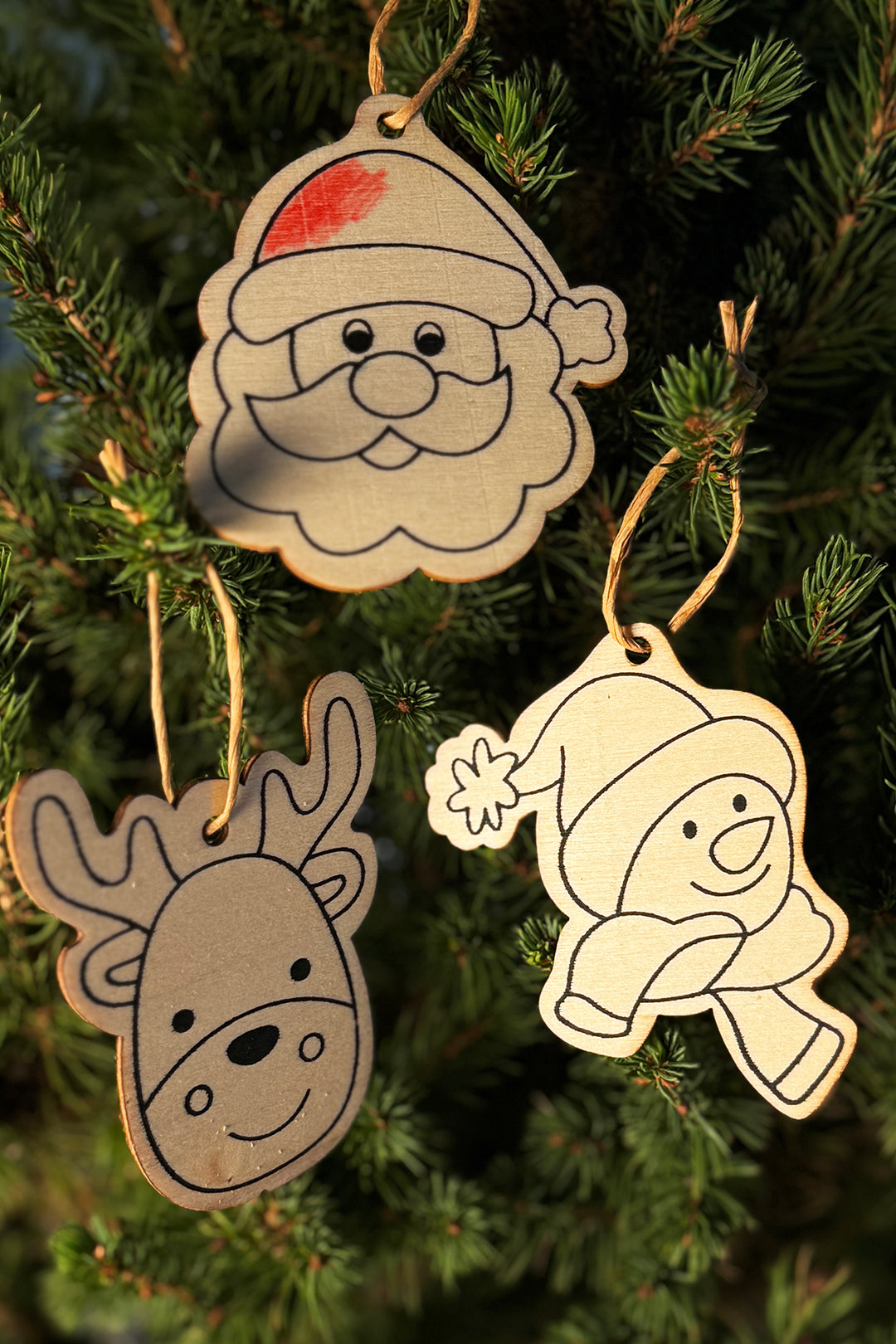 Weihnachtsanhänger - Zum selber Malen