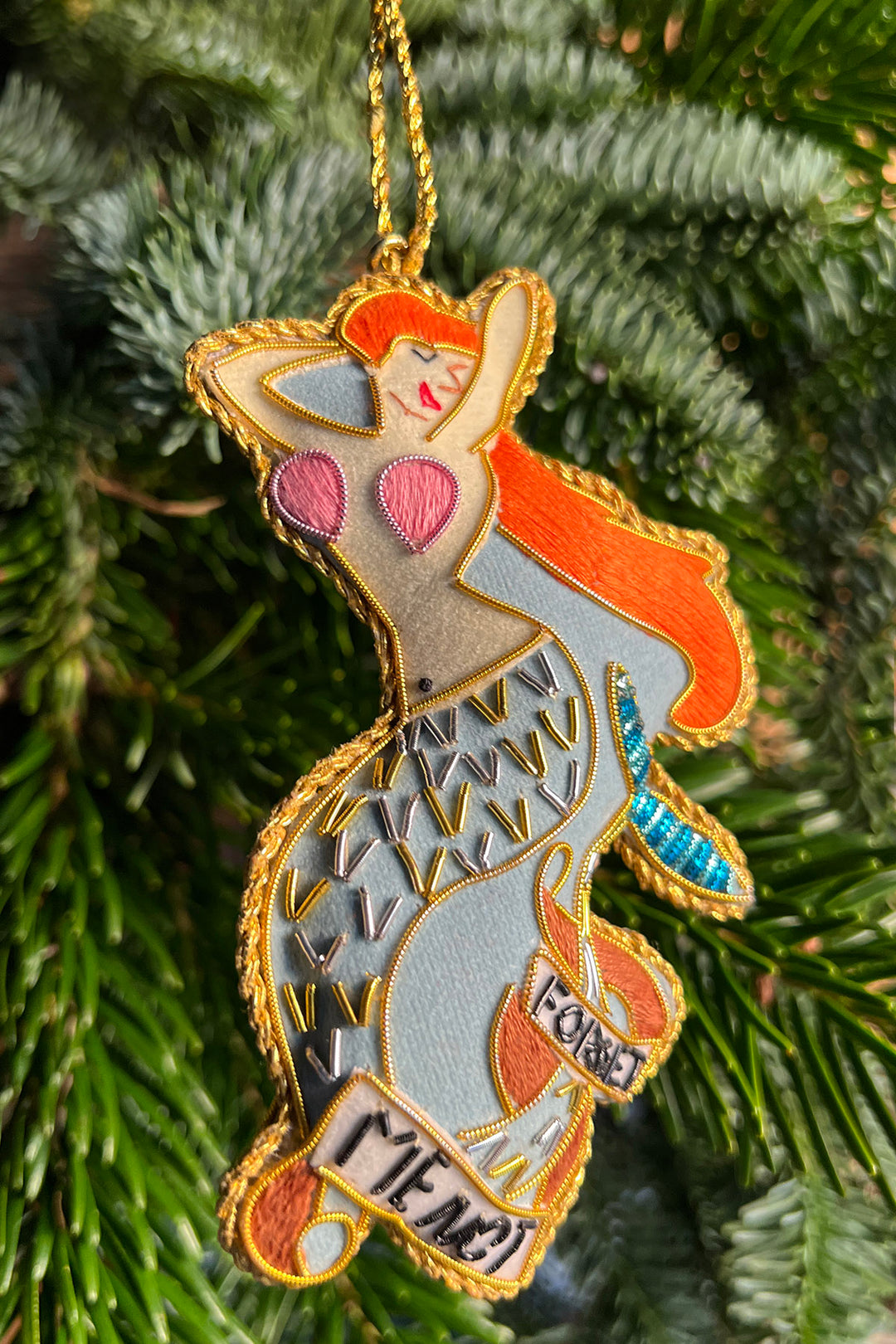 Weihnachtsanhänger - Meerjungfrau "Forget Me Not"