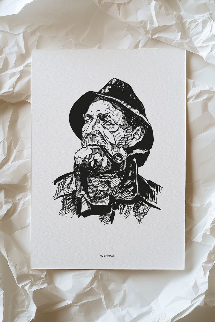 Miniposter/Karte „Der Fischer aka. Der Boss“