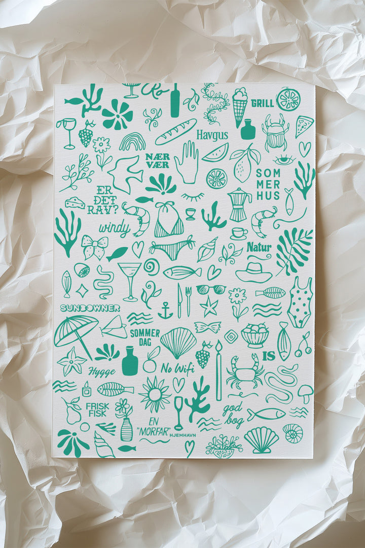 Miniposter/Karte "Ein Sommertag (DK)“