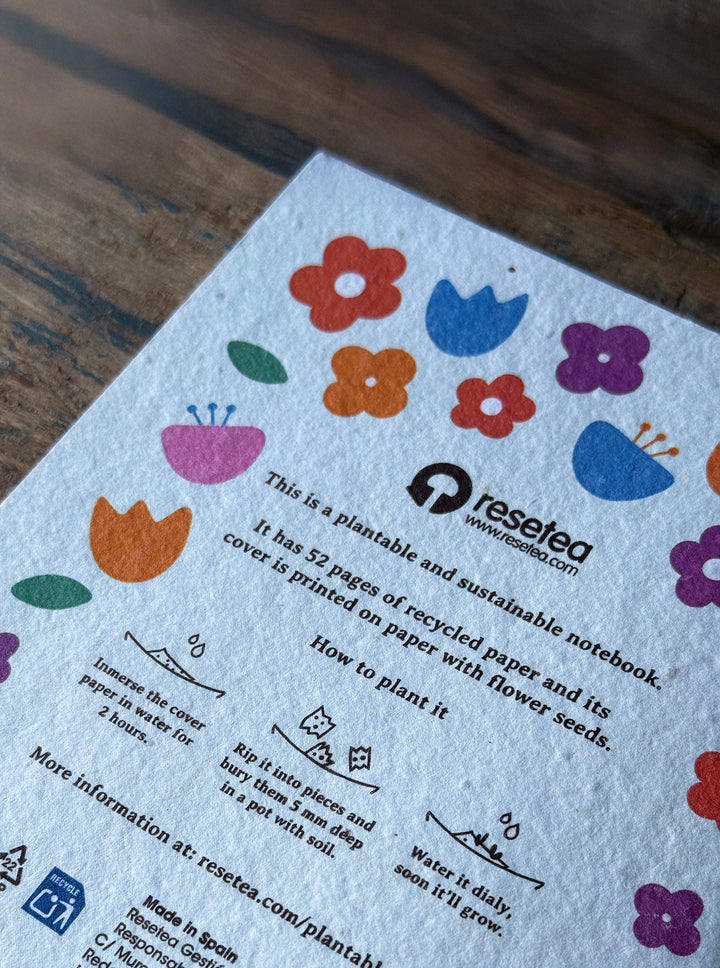 Pflanzbares Notizbuch „Blumen“